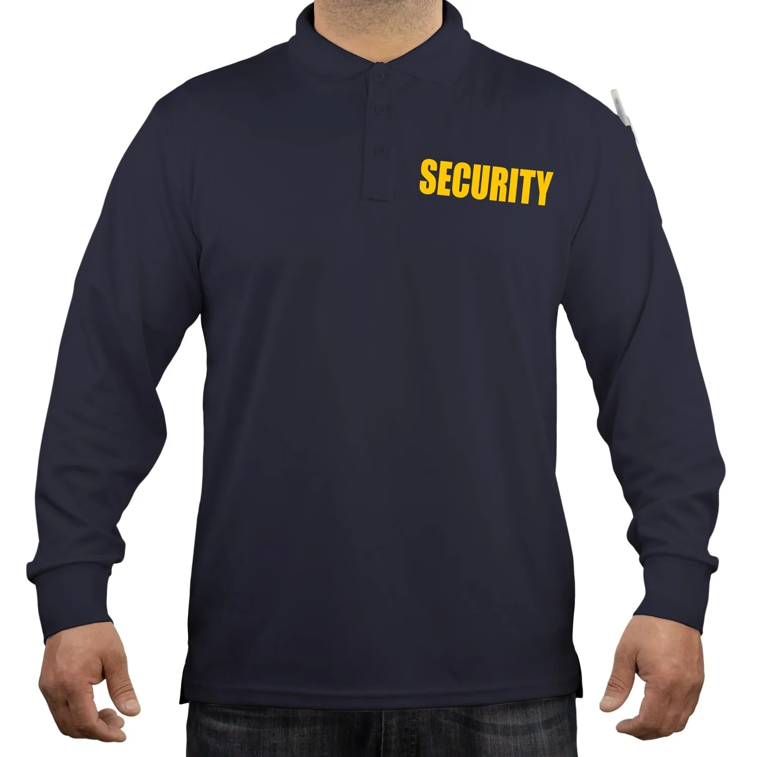 100% Polyester Security Tactical Performance Polo Long Sleeve Shirt