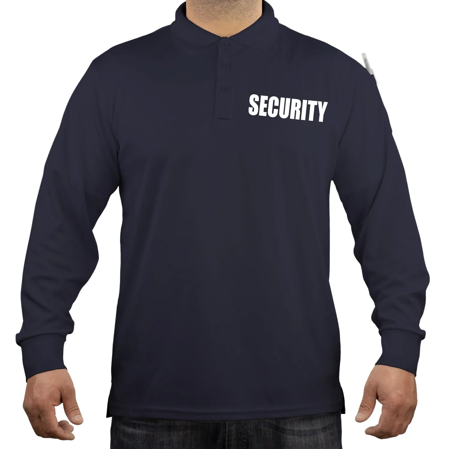 100% Polyester Security Tactical Performance Polo Long Sleeve Shirt