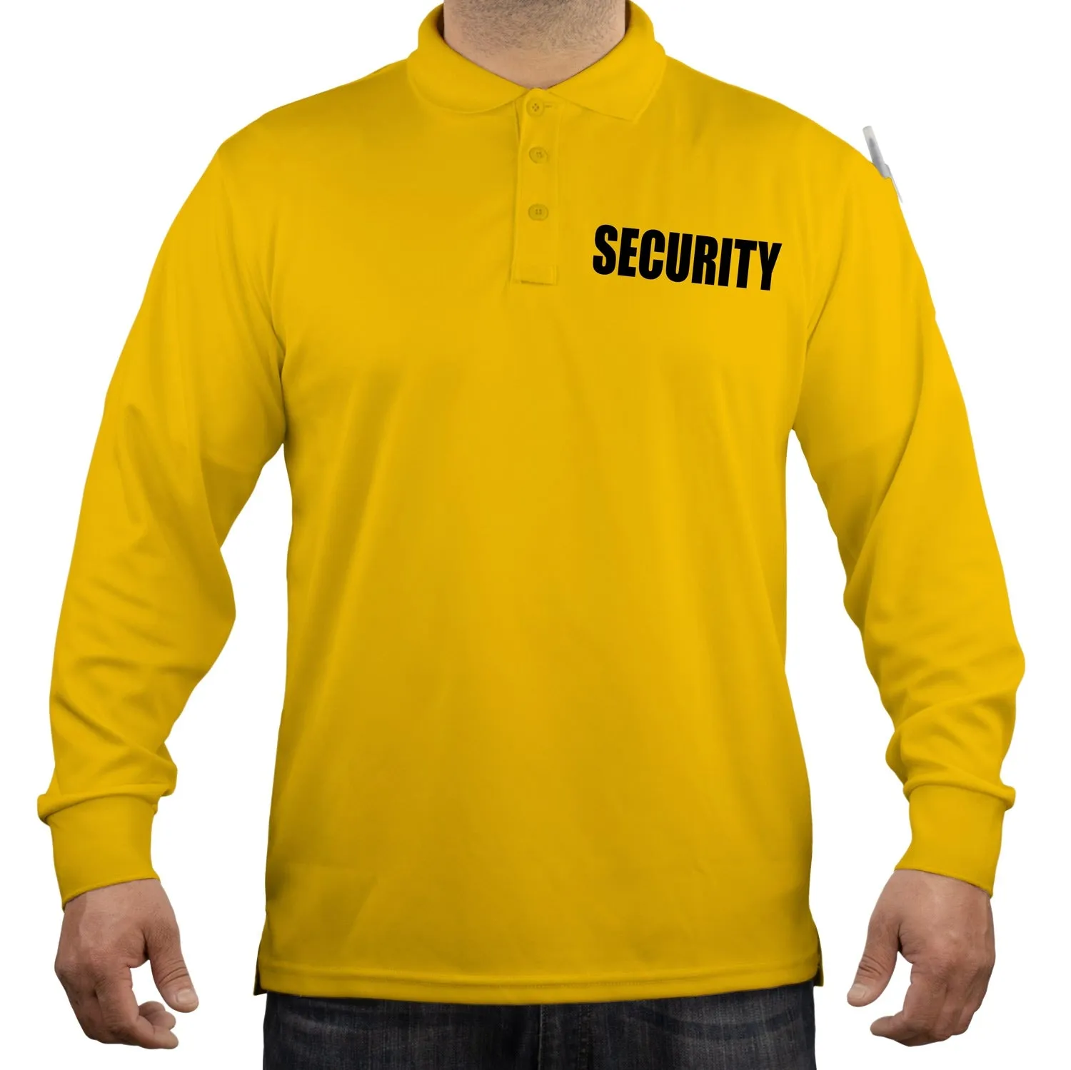 100% Polyester Security Tactical Performance Polo Long Sleeve Shirt