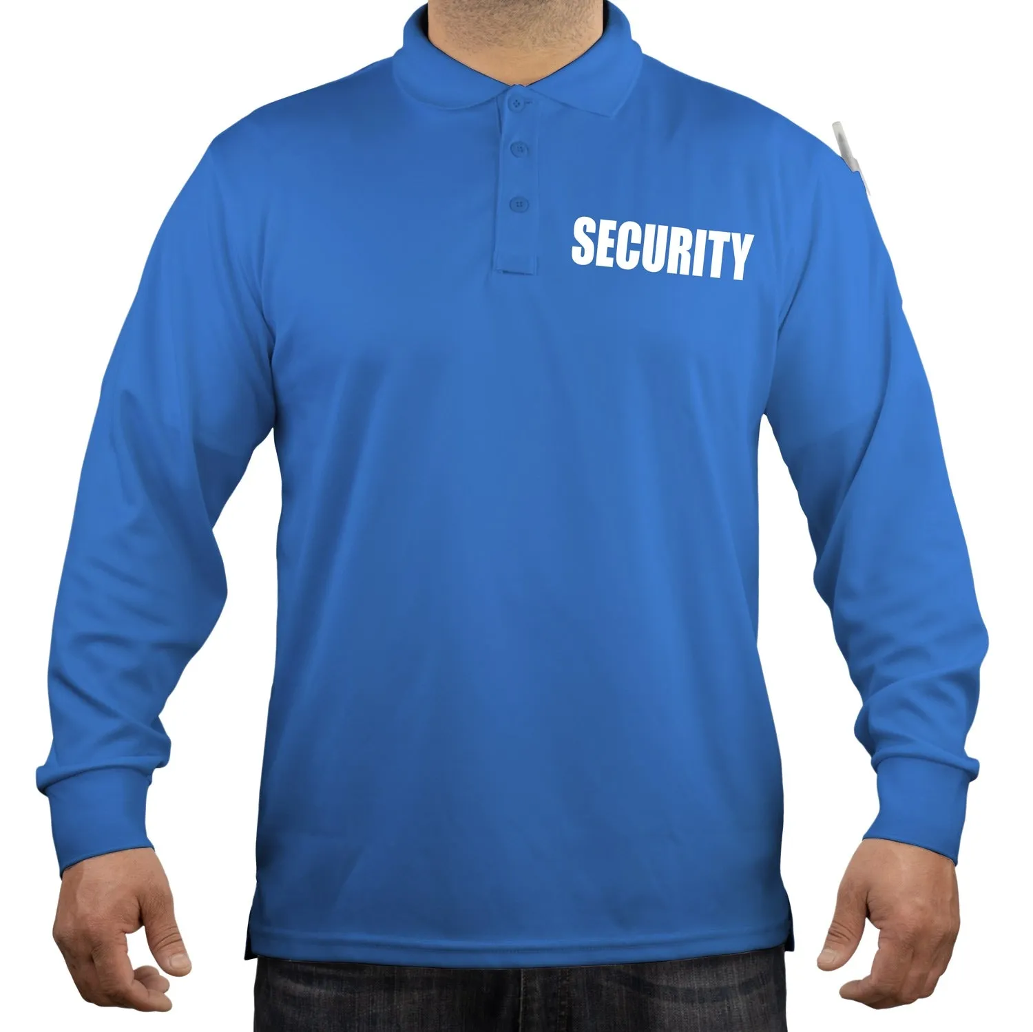 100% Polyester Security Tactical Performance Polo Long Sleeve Shirt