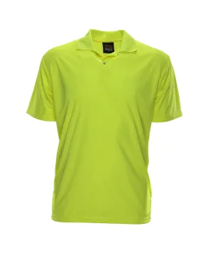 300BNTLM Lightweight Lime Polyester Birdseye Safety High Visibility Polo Shirt