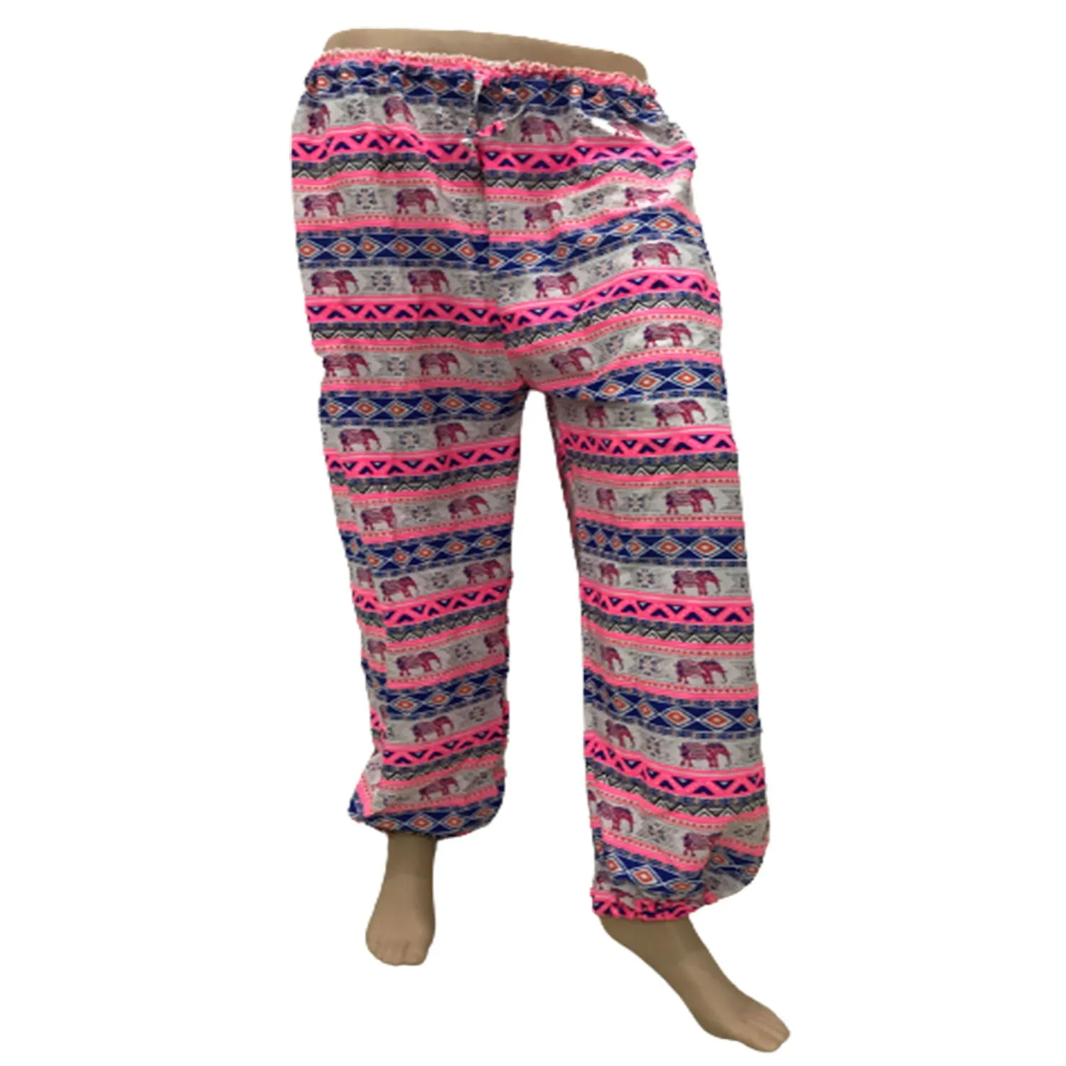 Comfy Cuffed Elephant Print Trousers