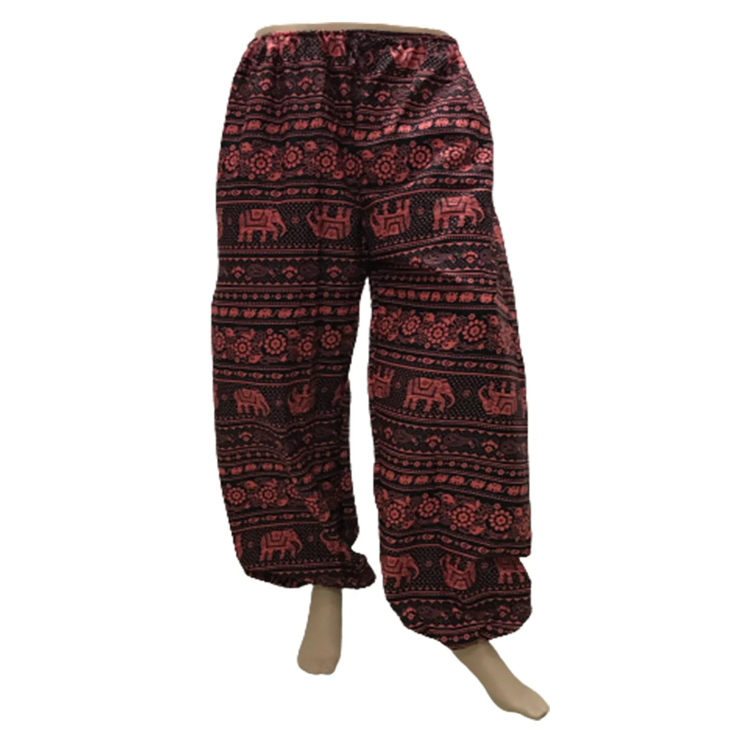 Comfy Cuffed Elephant Print Trousers