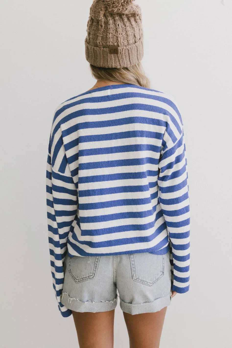 Destinia Striped Top in Blue