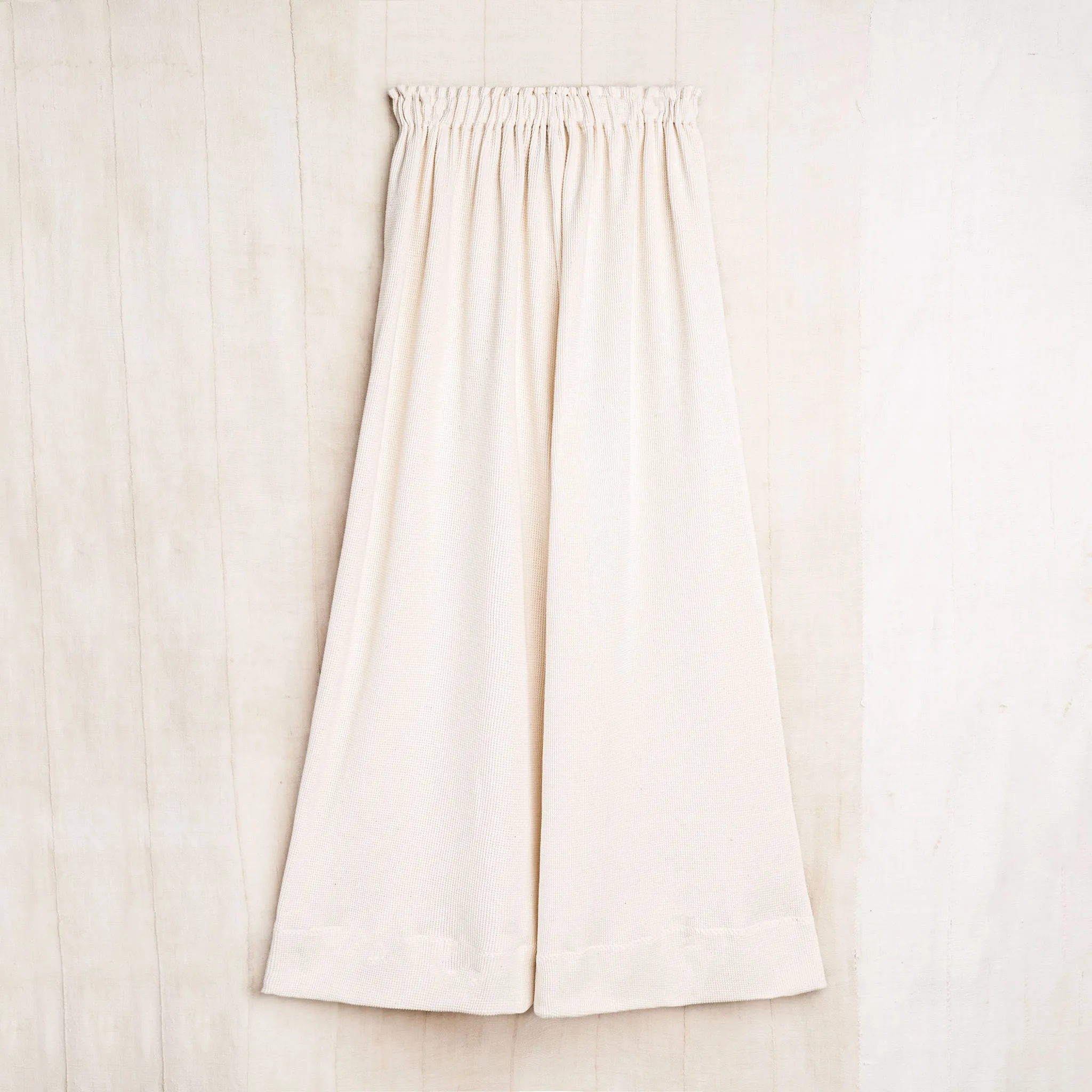 Drape Pants, Undyed Organic Cotton Waffle