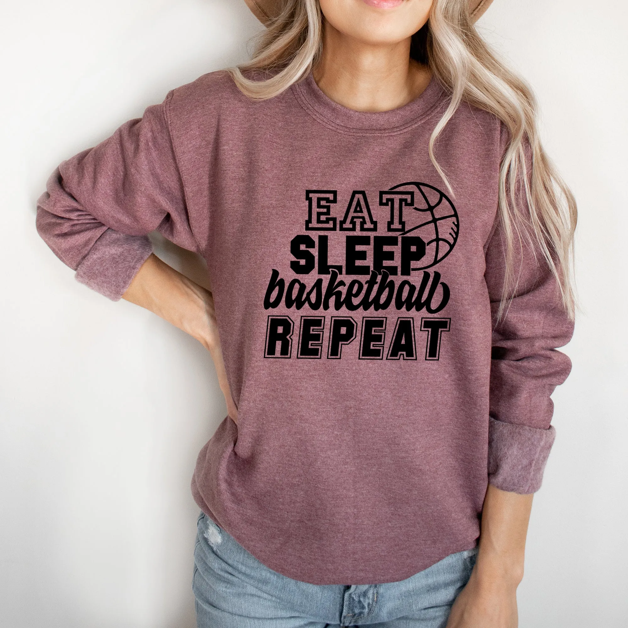 Eat Basketball Sleep Repeat With Ball | Sweatshirt