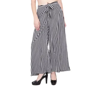 Elegant Women's Crepe Multicoloured Trousers