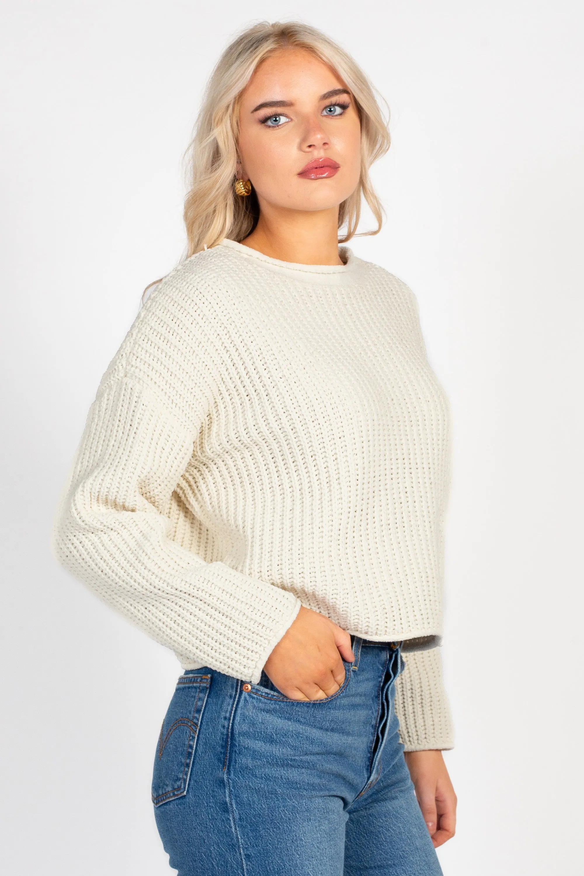 Emara Textured Knit Sweater