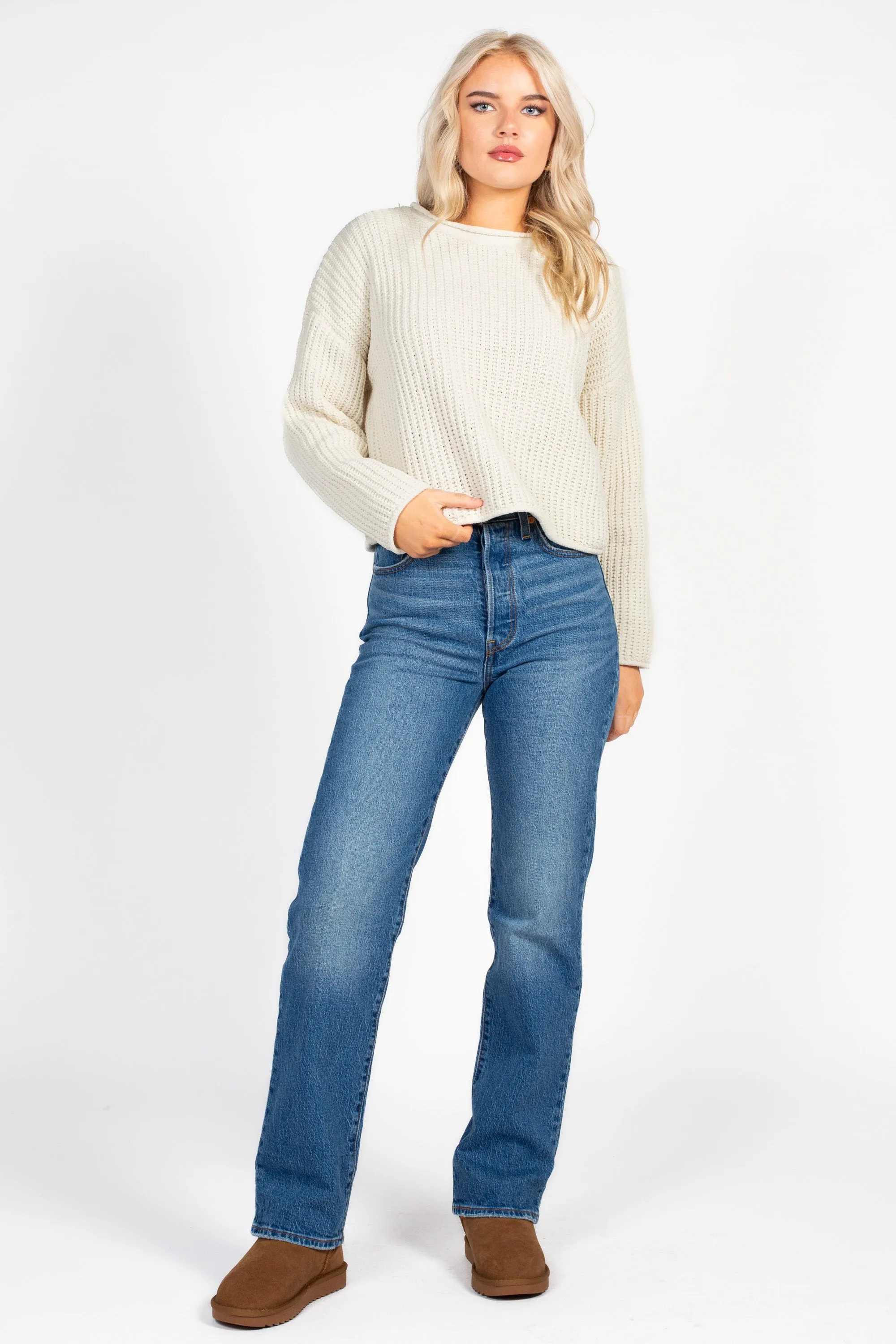 Emara Textured Knit Sweater