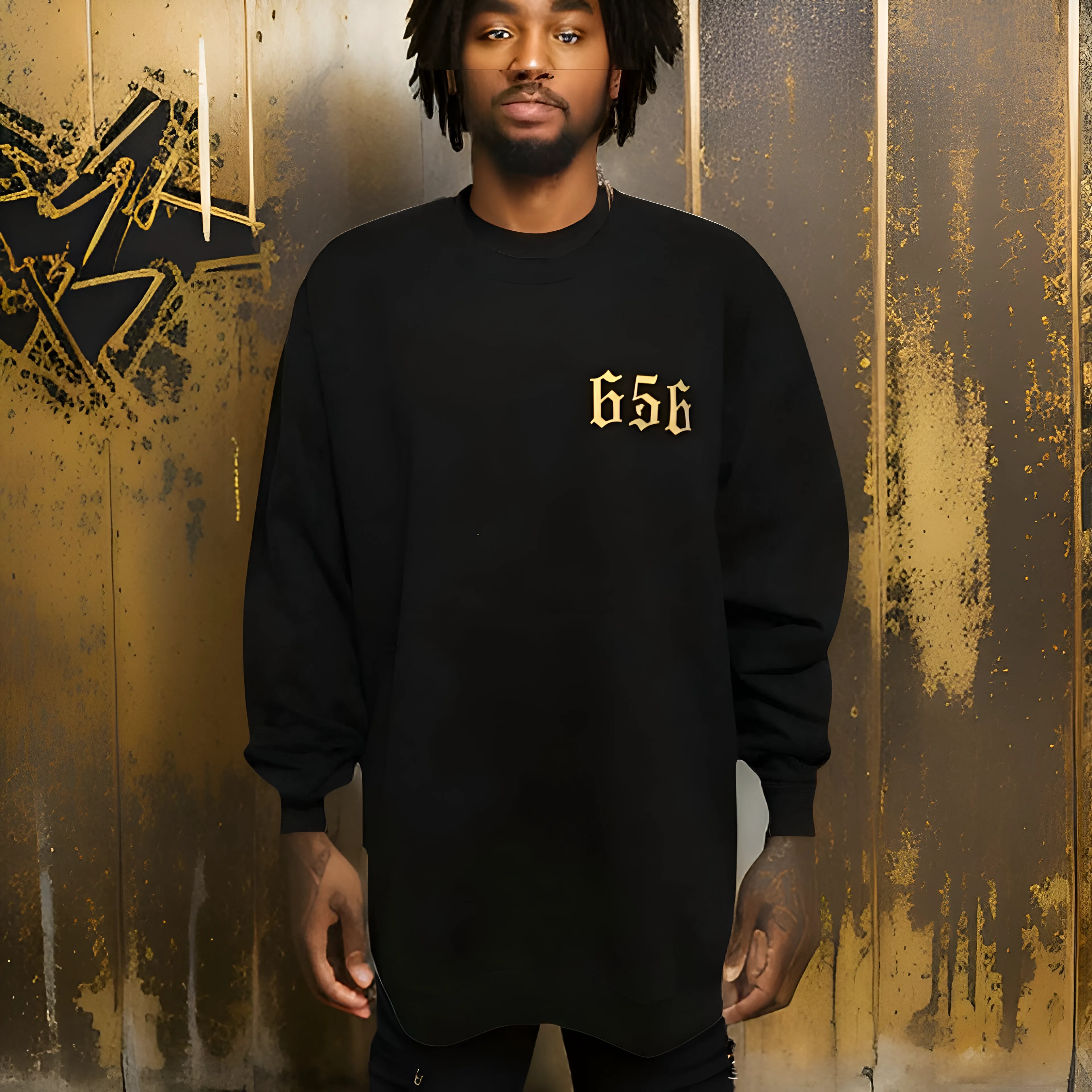 ^FAMOUS STARS AND STRAPS^ (BLACK) CREWNECK SWEATSHIRTS