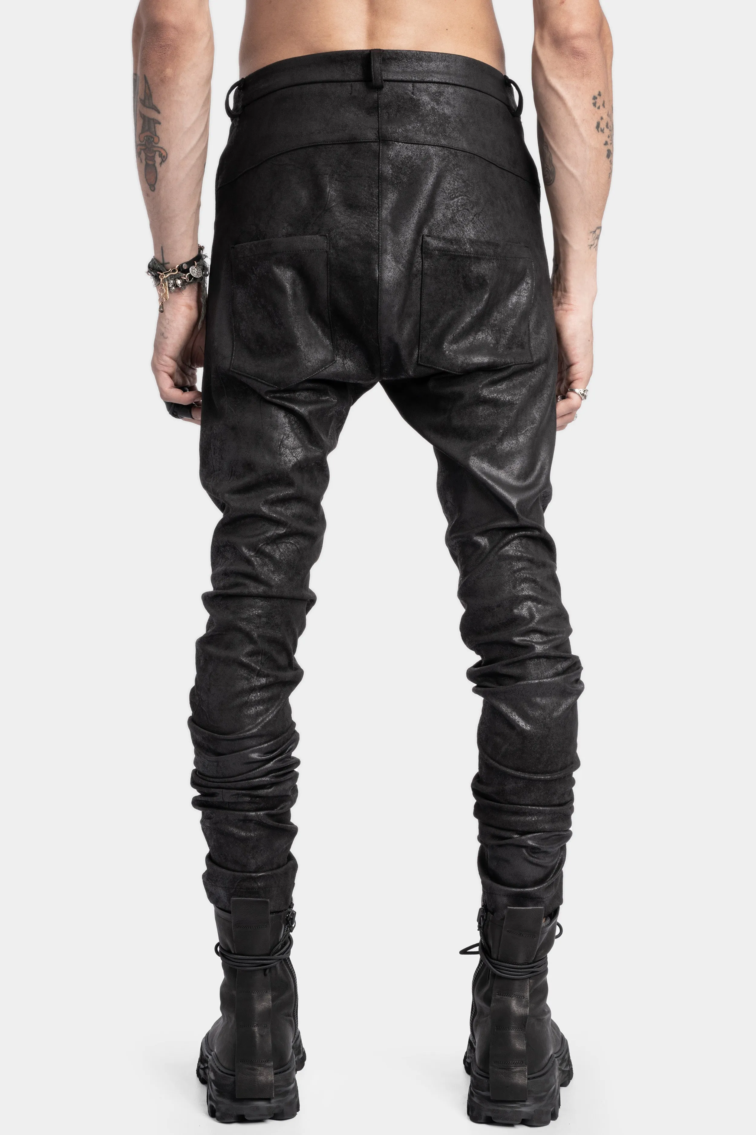 Faux leather trousers