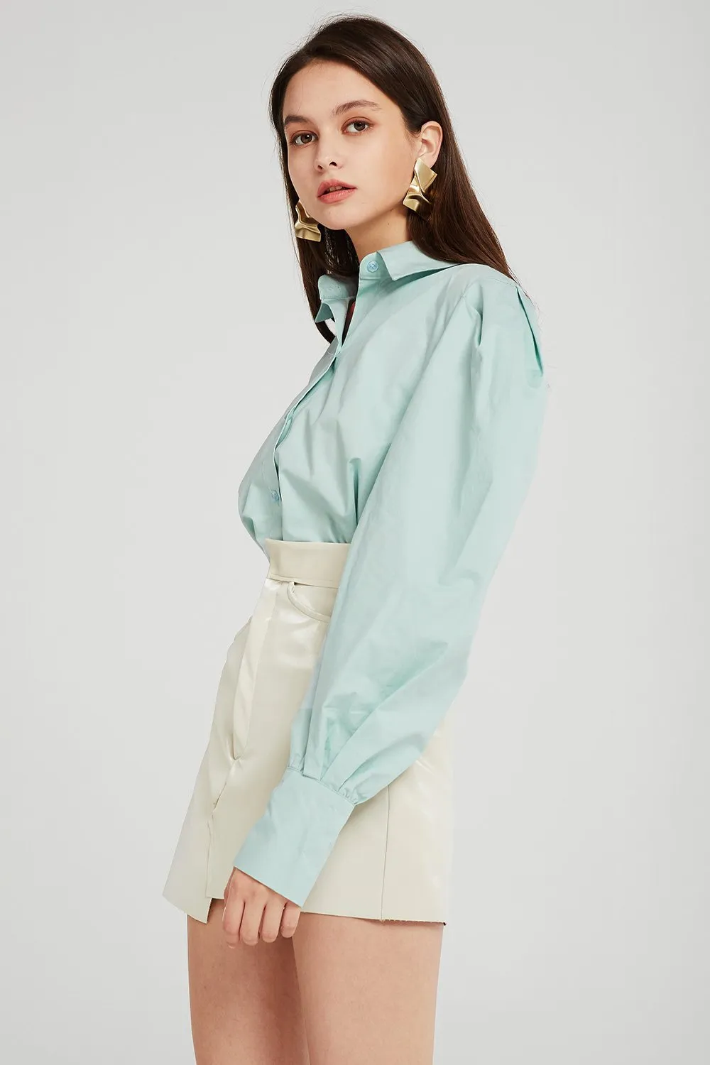 Gemma Structured Puff Sleeve Shirt