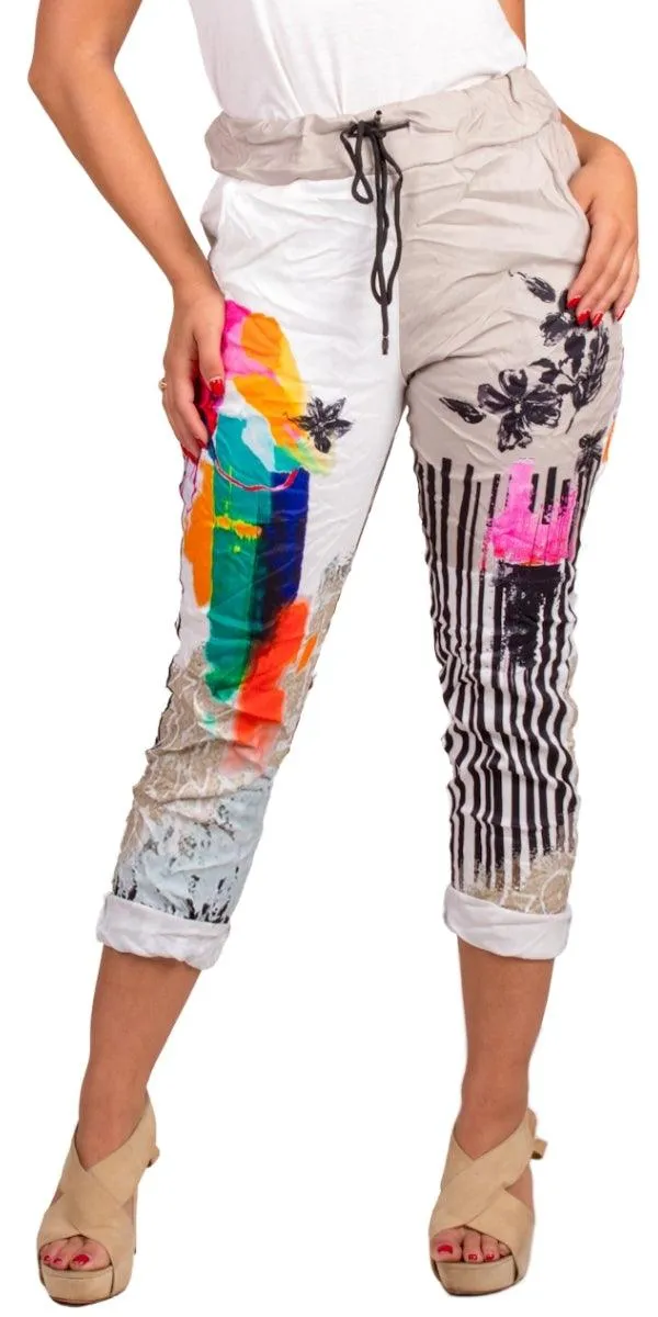 Geniviv Graffiti Print Pant