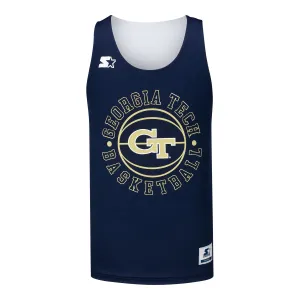 Georgia Tech Yellow Jackets Reversible Navy/White Basketball Jersey