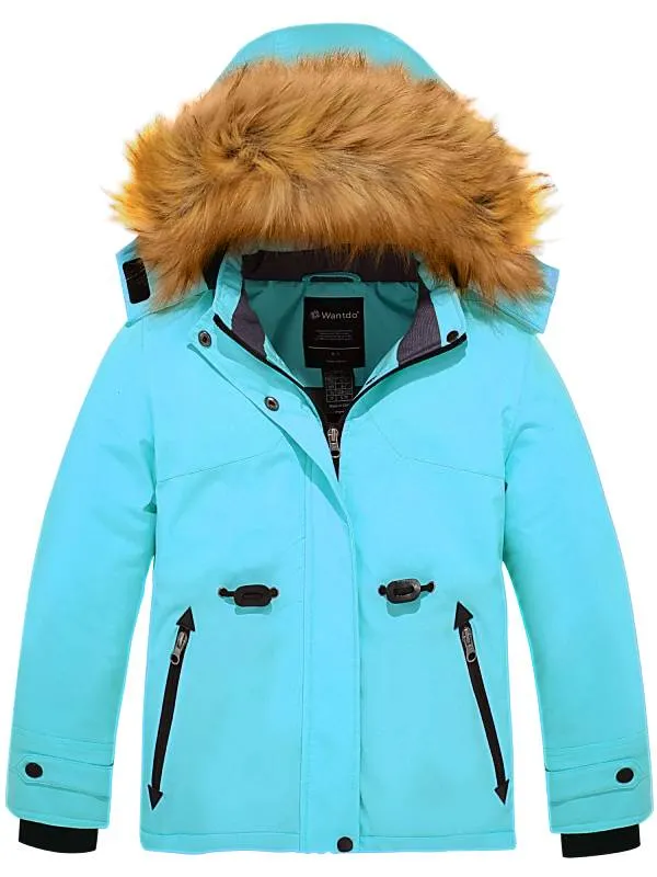 Girl's Warm Snow Coat Waterproof Ski Jacket Windproof Winter Parka