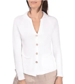 Gran Sasso Women's Cotton Cardigan Ivory