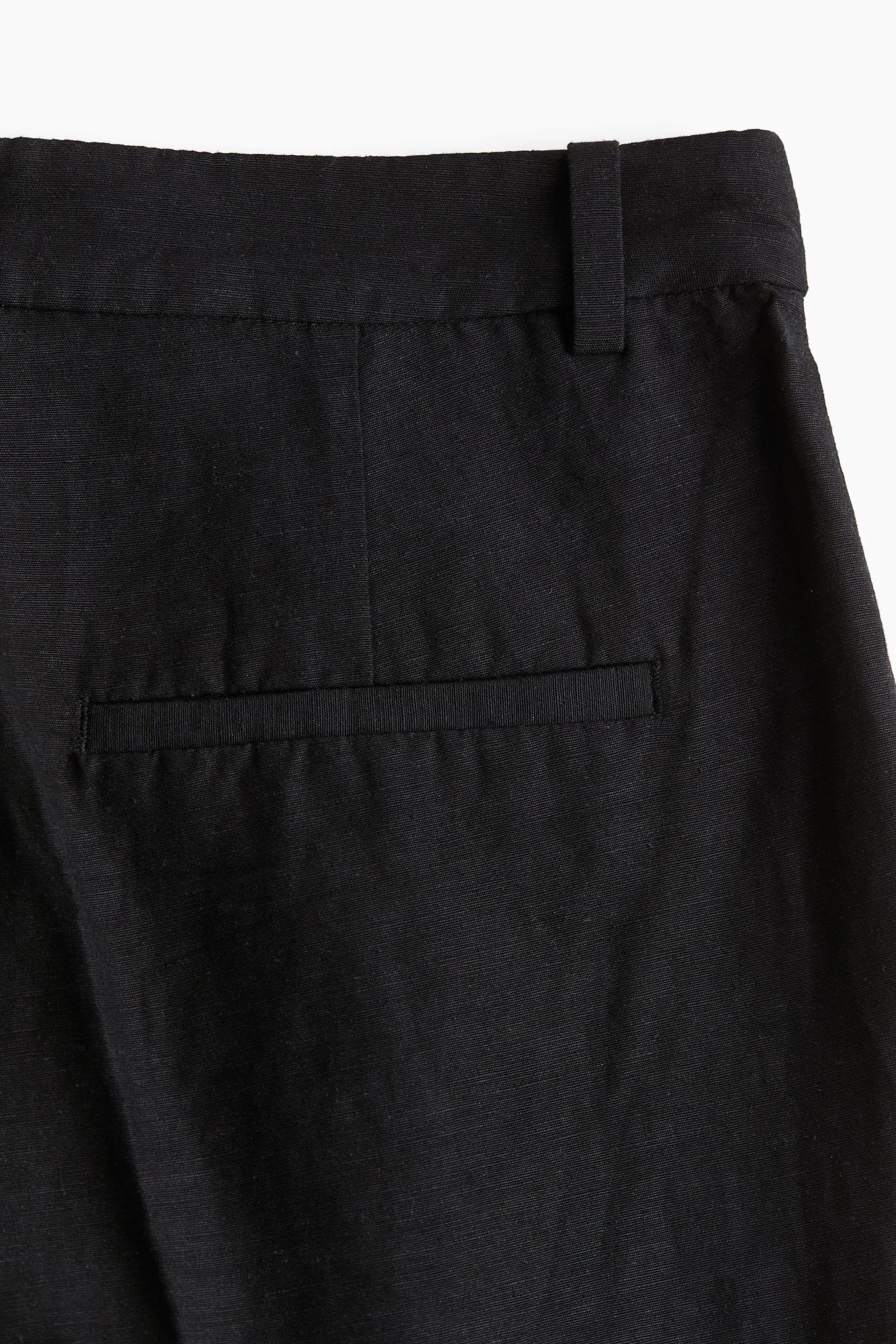 H&M Linen-blend trousers, black