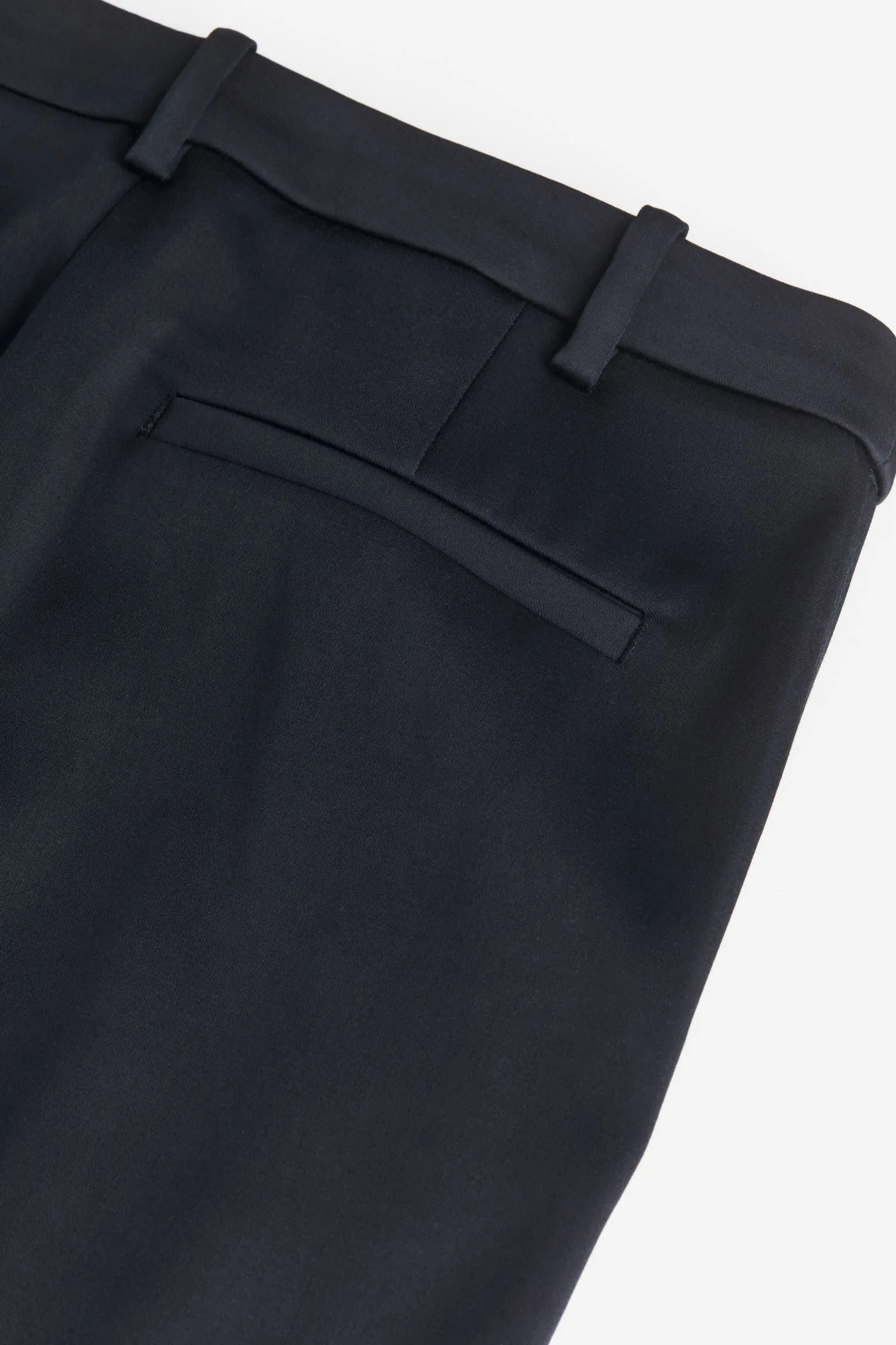 H&M Slim Satin trousers, dark blue