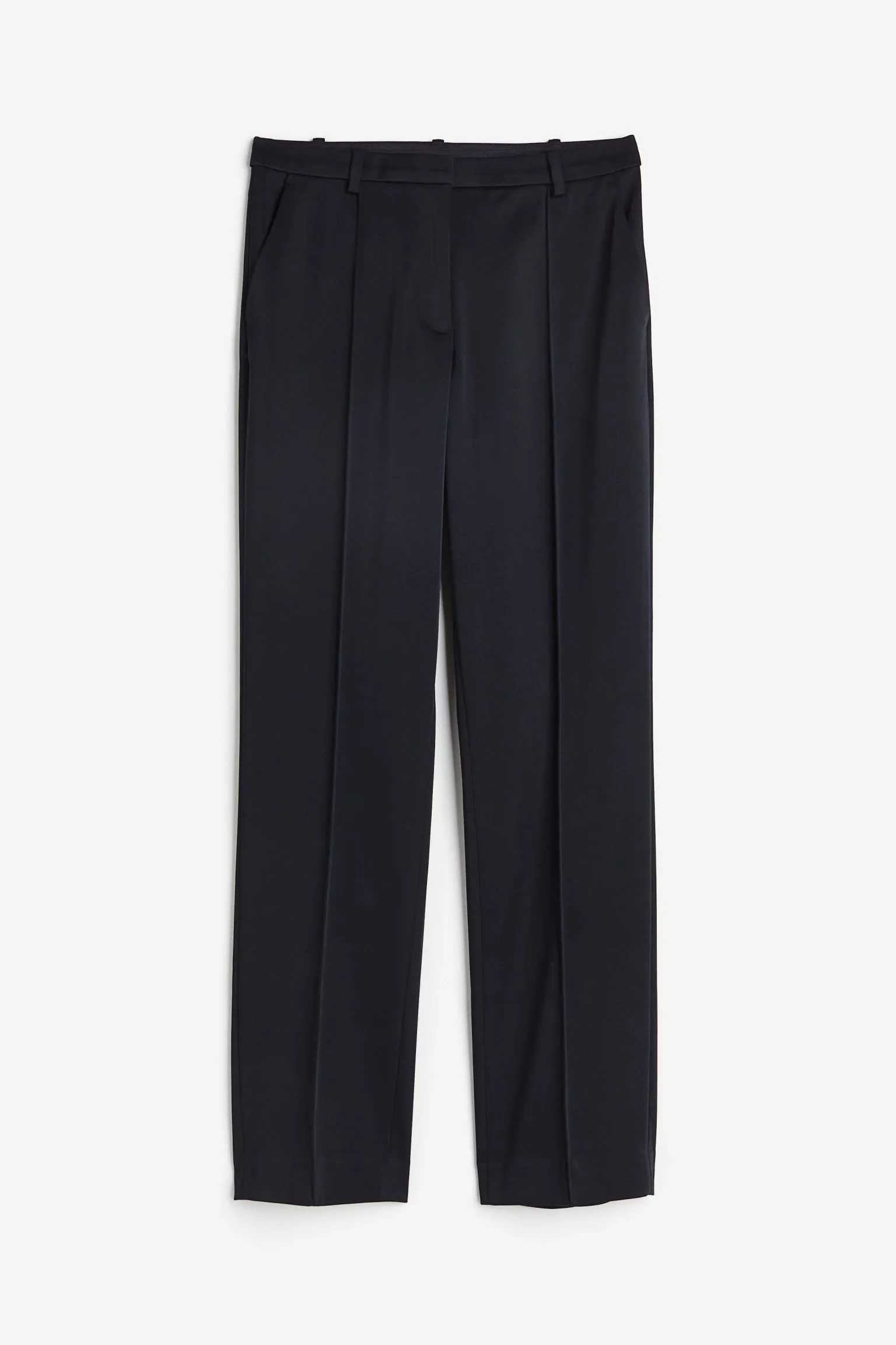 H&M Slim Satin trousers, dark blue