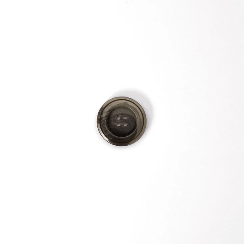 Large Dark Taupe Round Button