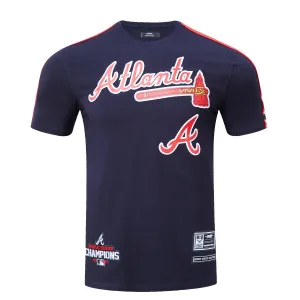 MLB ATLANTA BRAVES LOGO PRO TEAM MEN'S TAPING TOP (MIDNIGHT NAVY/RED)