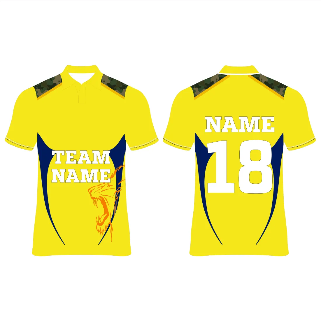 Next Print Chennai Cricket Jersey Player Name & Number, Team Name And Logo.NP030000