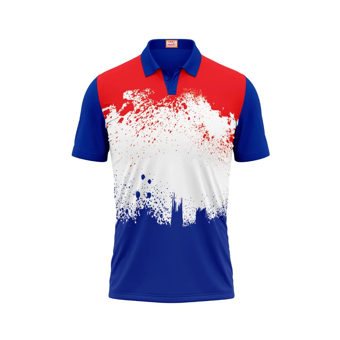 Next Print Customized Polo Neck Royal Blue Jersey NPTS28