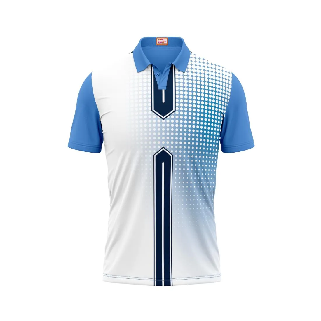 Next Print Customized Polo Neck Skyblue Jersey Design 17