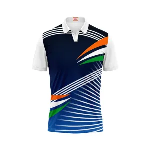 Next Print Customized Polo Neck White Jersey - Design 14