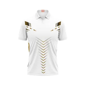 Next Print Customized Polo Neck White Jersey - Design 17