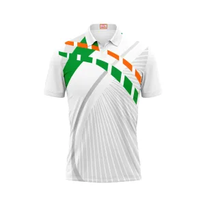 Next Print Customized Polo Neck White Jersey - Design 7