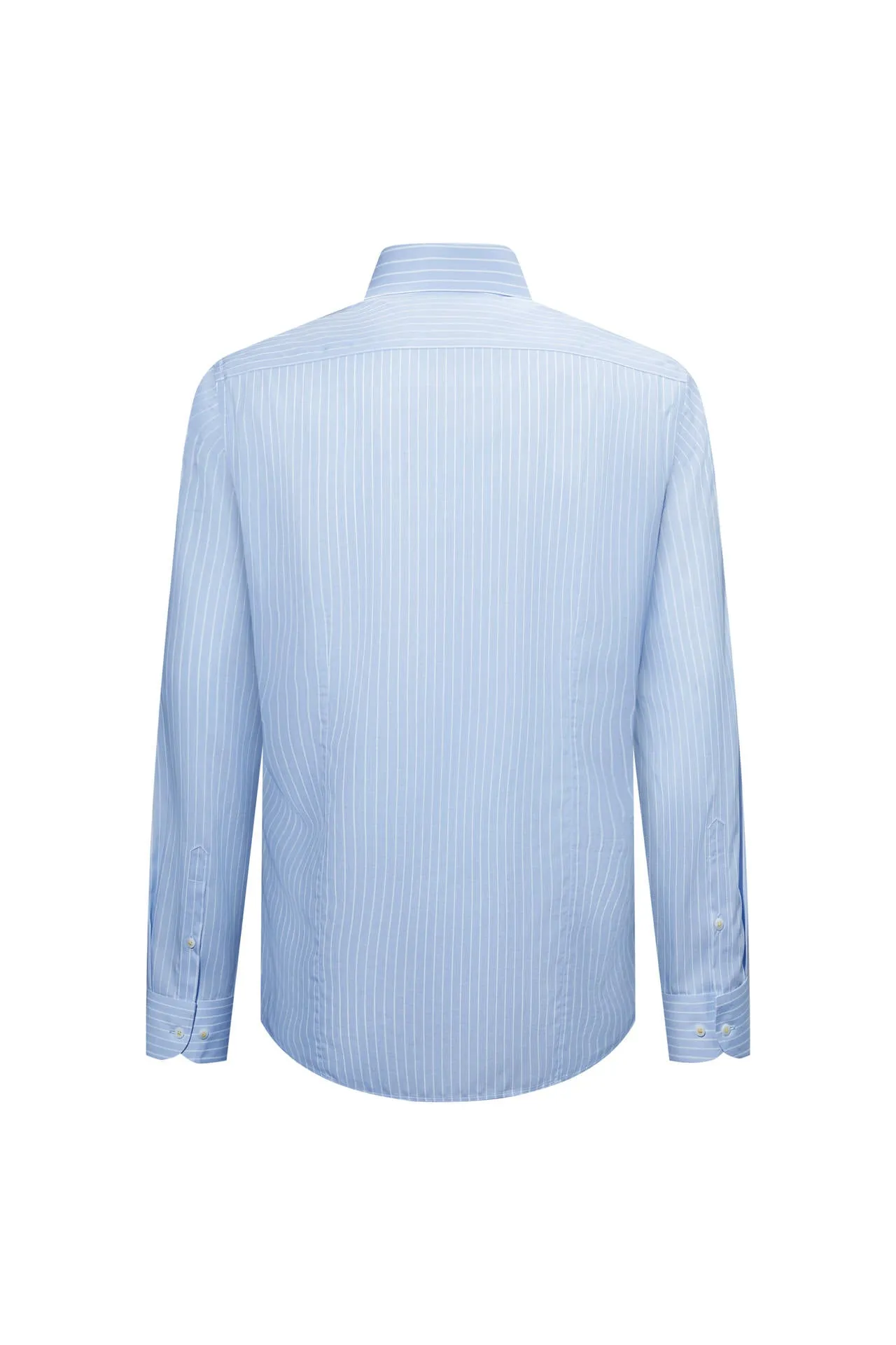 Non-Iron Super Soft Lyocell Blend Stripe Shirt in Smart Fit