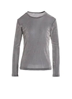 NYLON TULLE FLOCKING LONG SLEEVE T