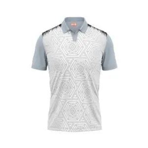 Polo Neck Printed Jersey Grey NP0038