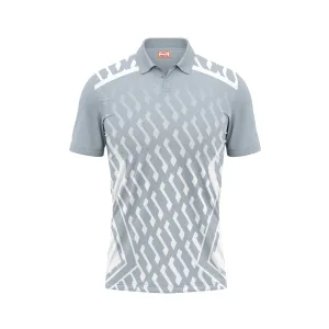 Polo Neck Printed Jersey Grey NP0088