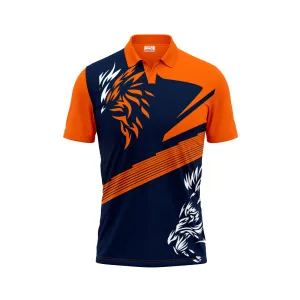 Polo Neck Printed Jersey Orange NP5000030-1