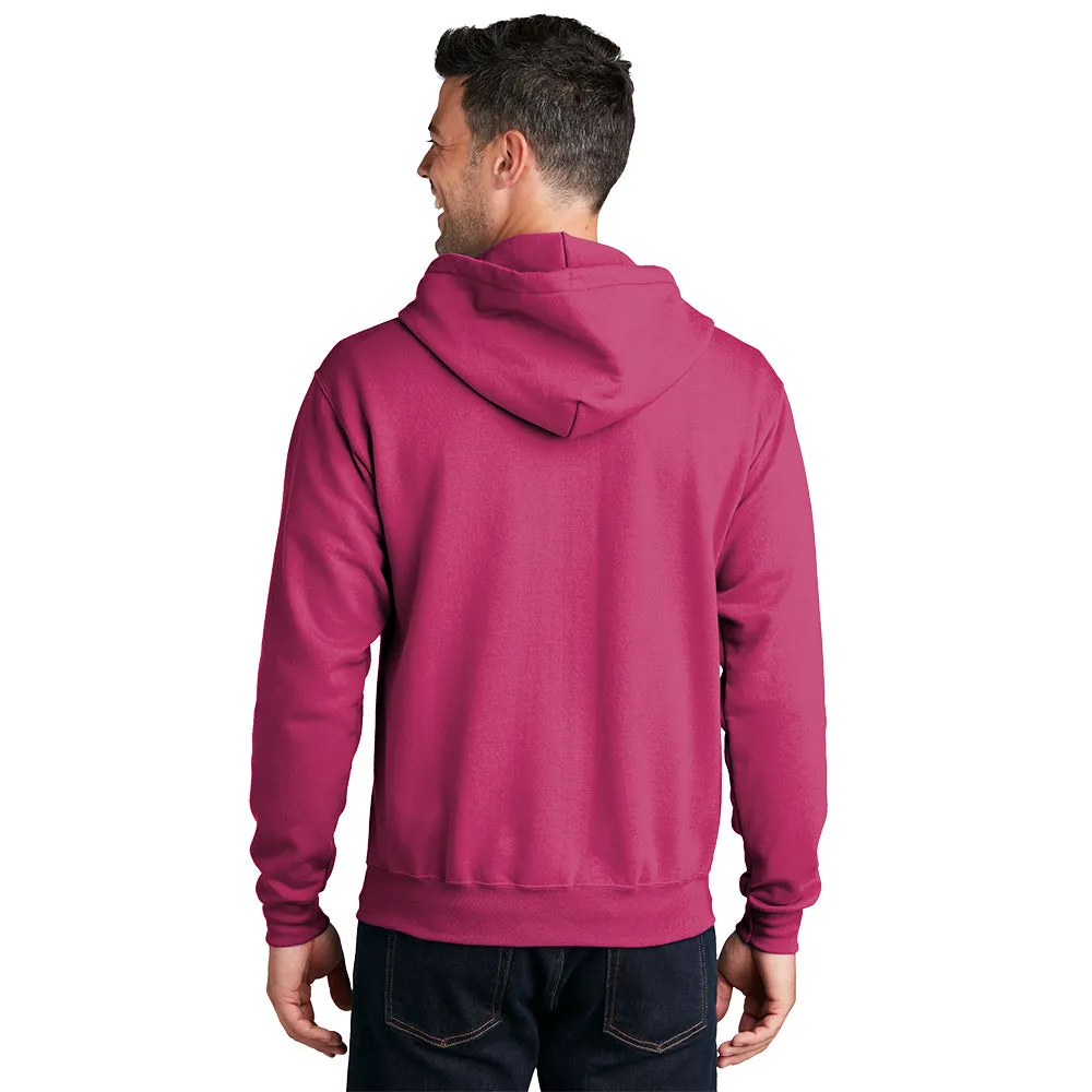 Port & Company® Core Fleece Full-Zip Hooded Sweatshirt - Sangria