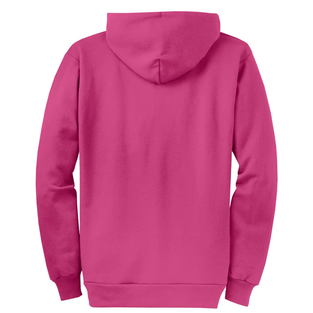 Port & Company® Core Fleece Full-Zip Hooded Sweatshirt - Sangria