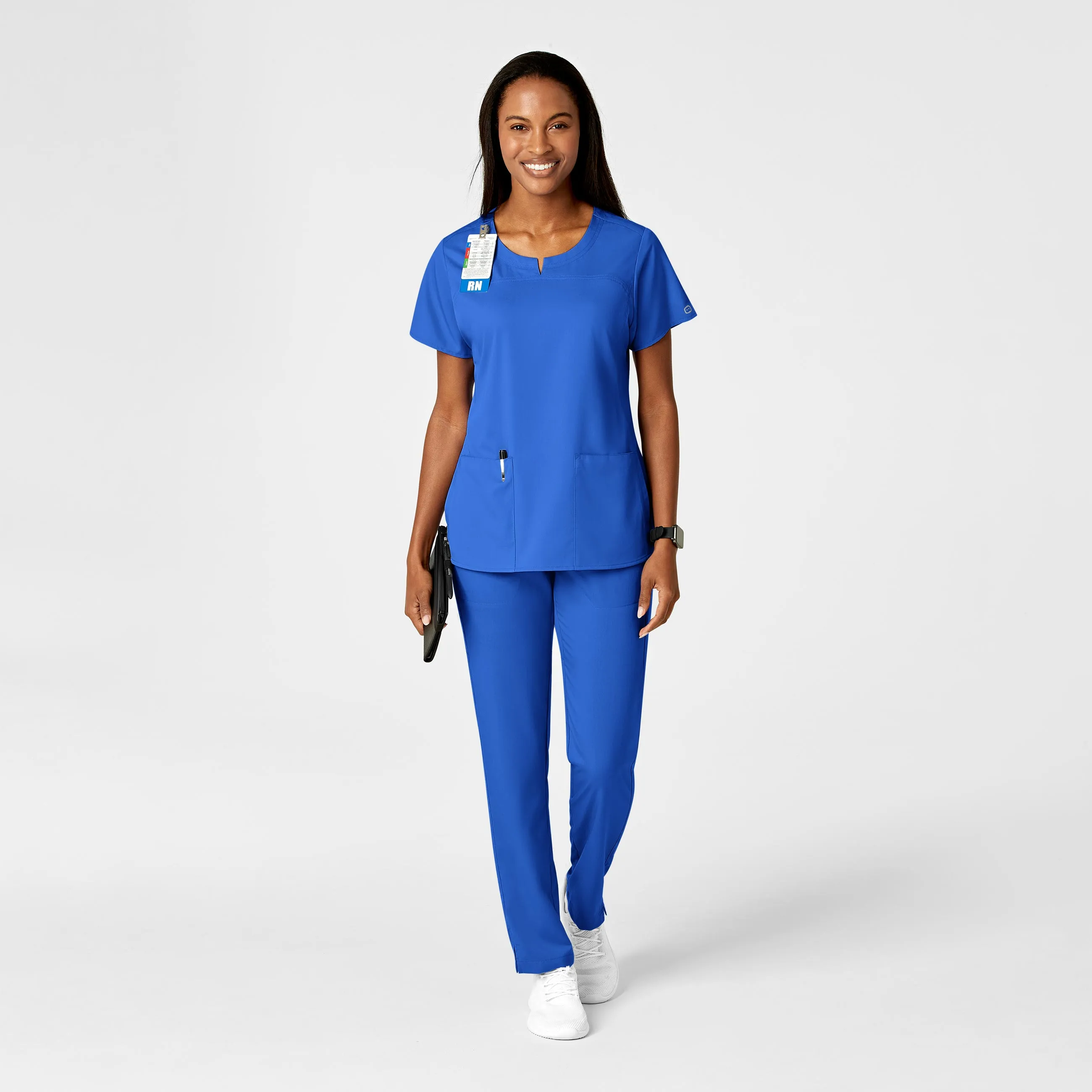 PRO Women's Knit Waist Cargo Scrub Pant - Royal