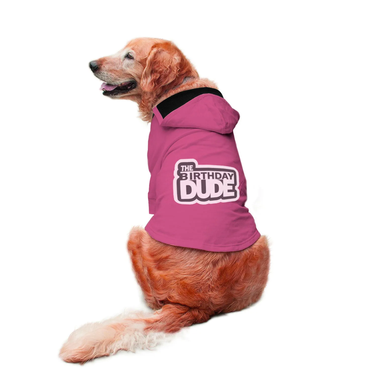 "The Birthday Dude" Printed Dog Hoodie Jacket