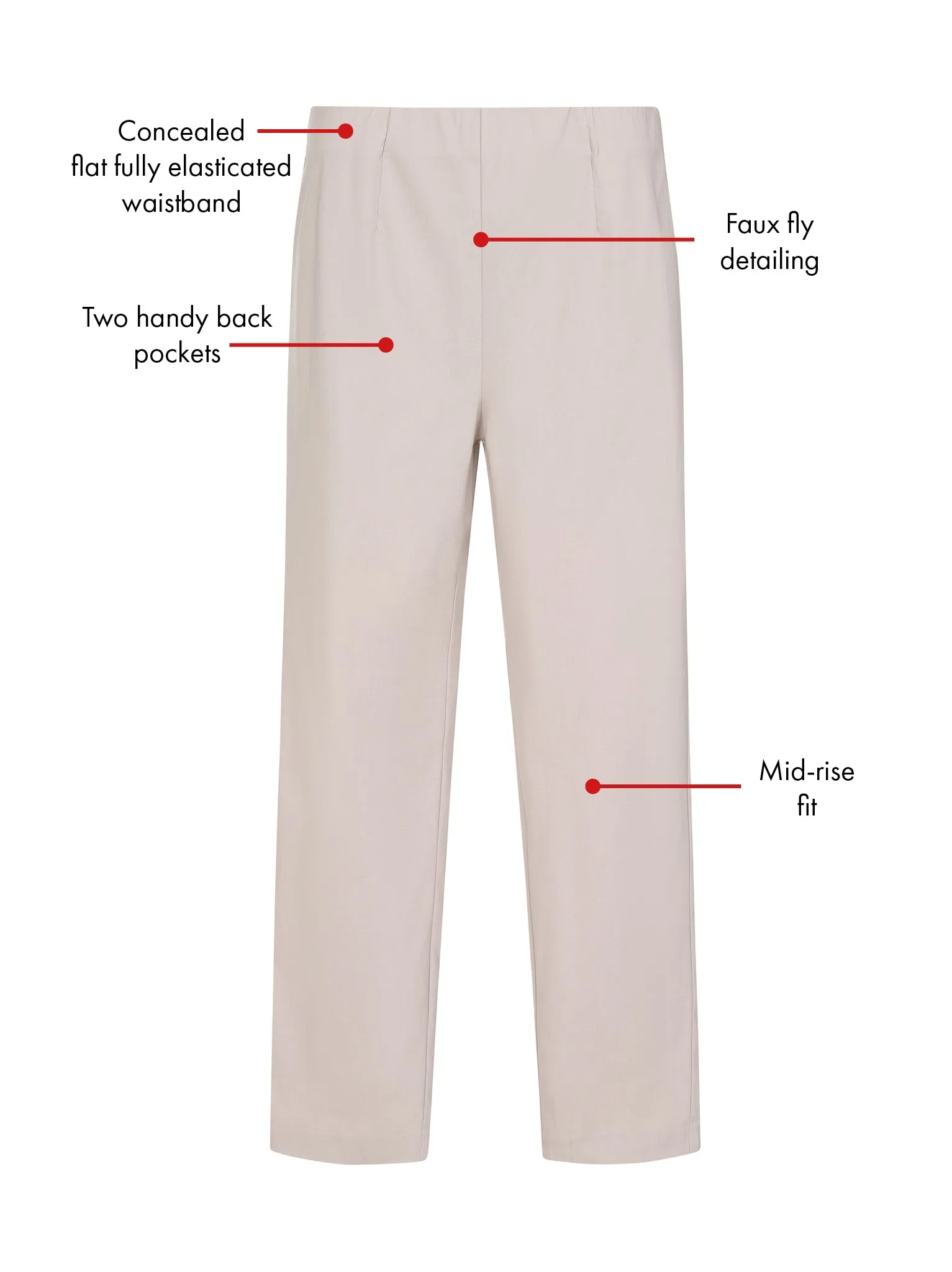 Rafferty Stretch Trouser - Natural