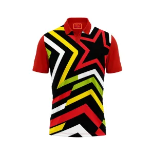 Red Polo Neck Half Sleeve T Shirt Nextprint J118