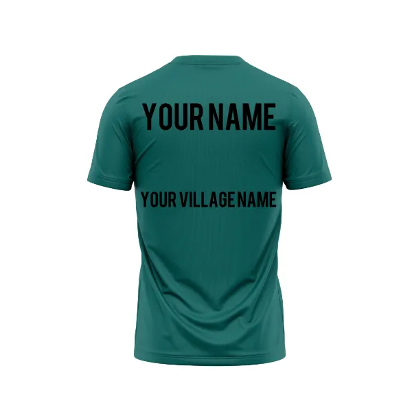 Round Neck T-Shirt With Your Name and Village Name Print