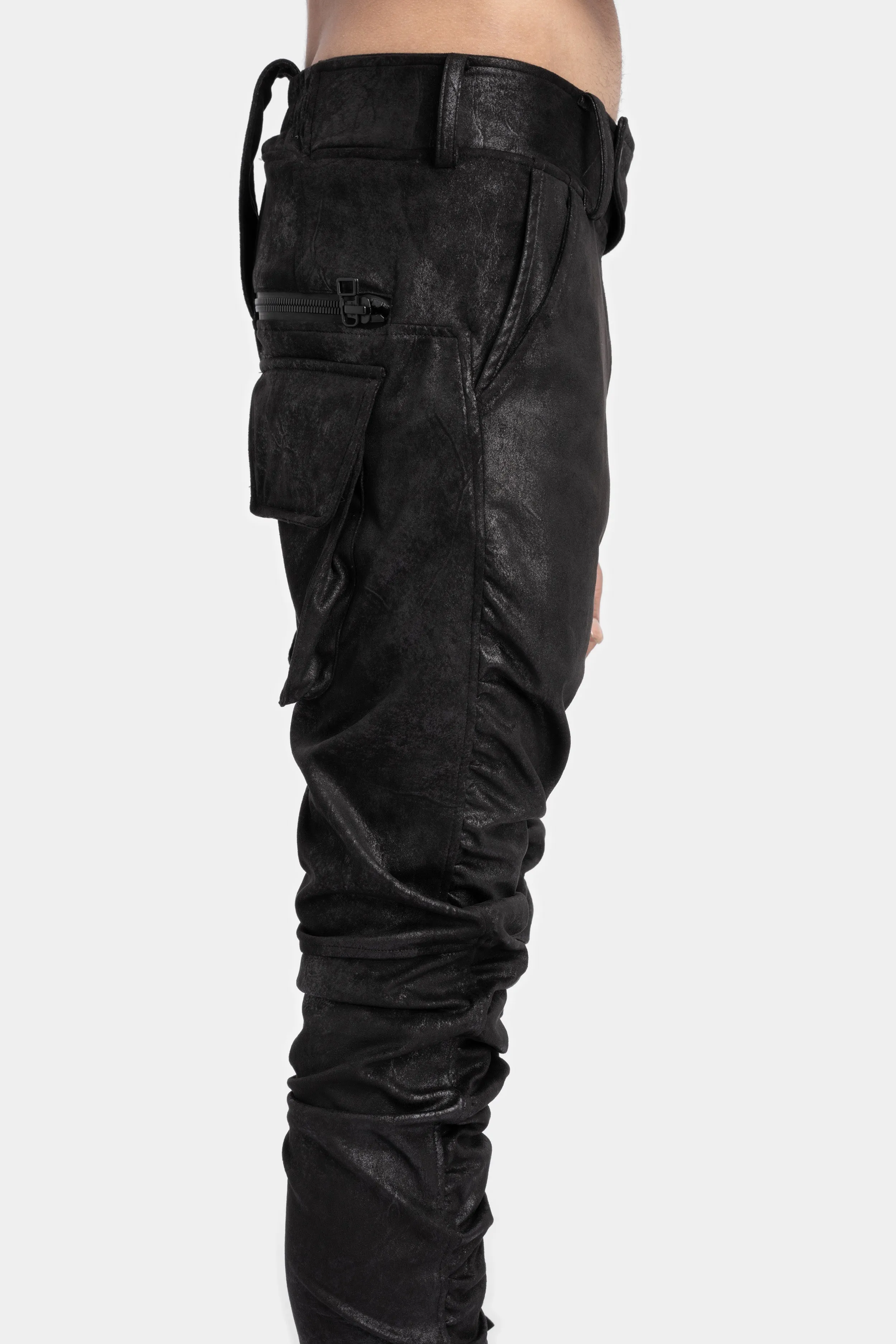 Slim vegan leather recoil pants