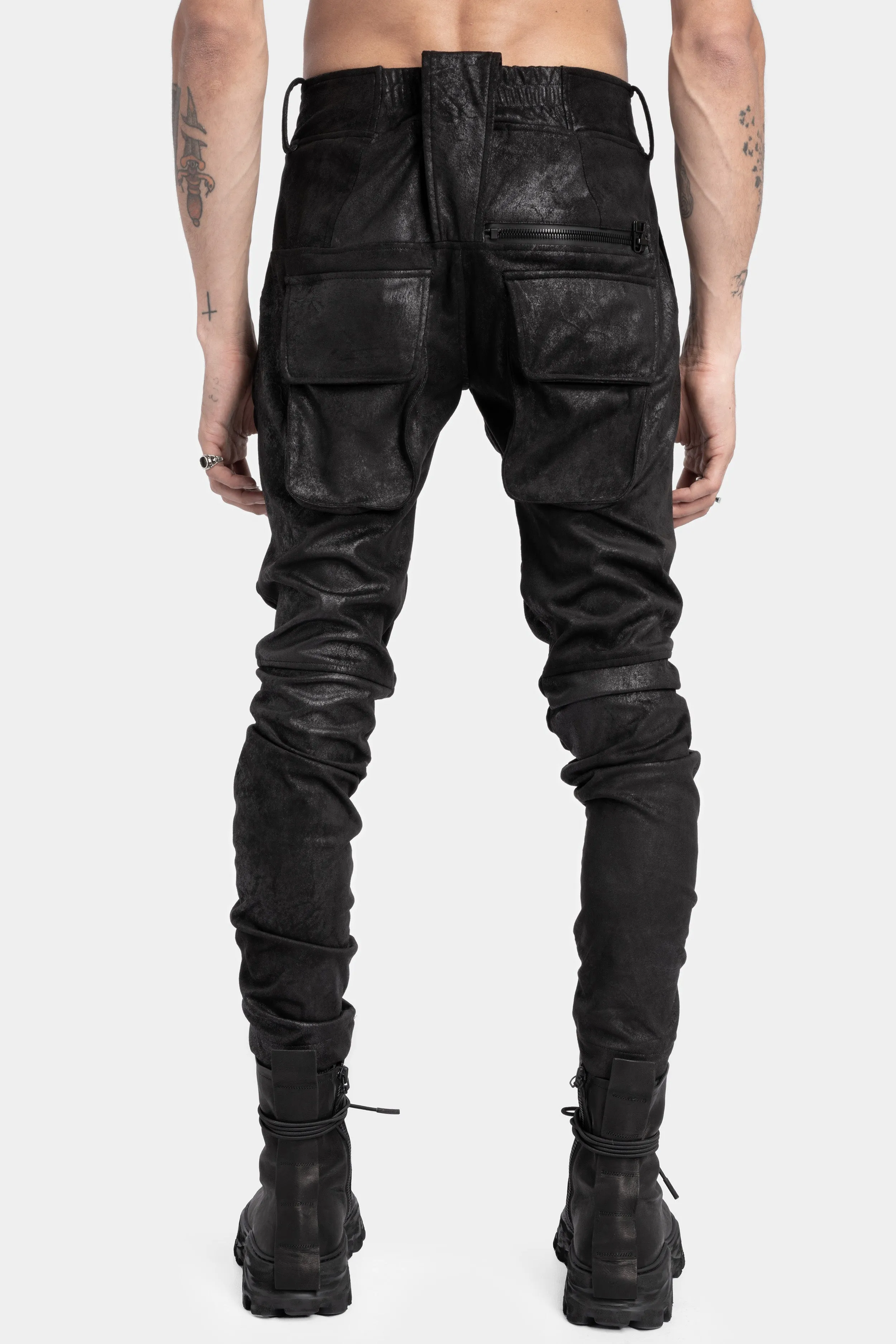 Slim vegan leather recoil pants