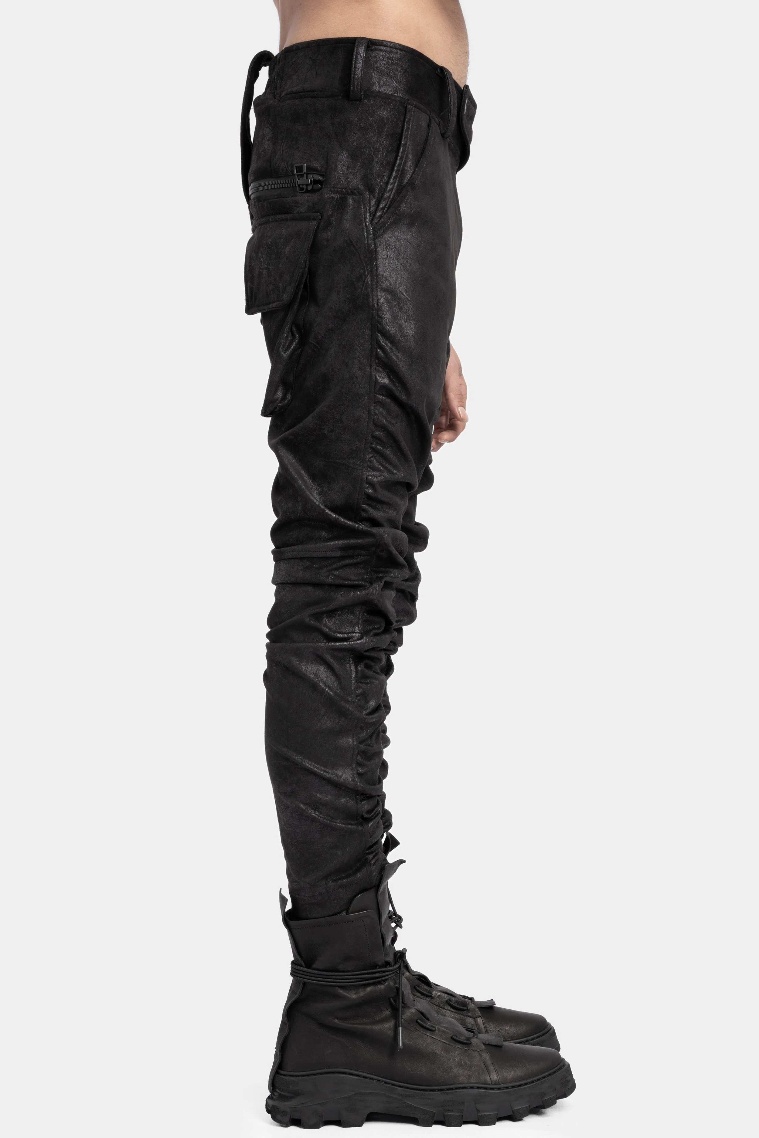 Slim vegan leather recoil pants