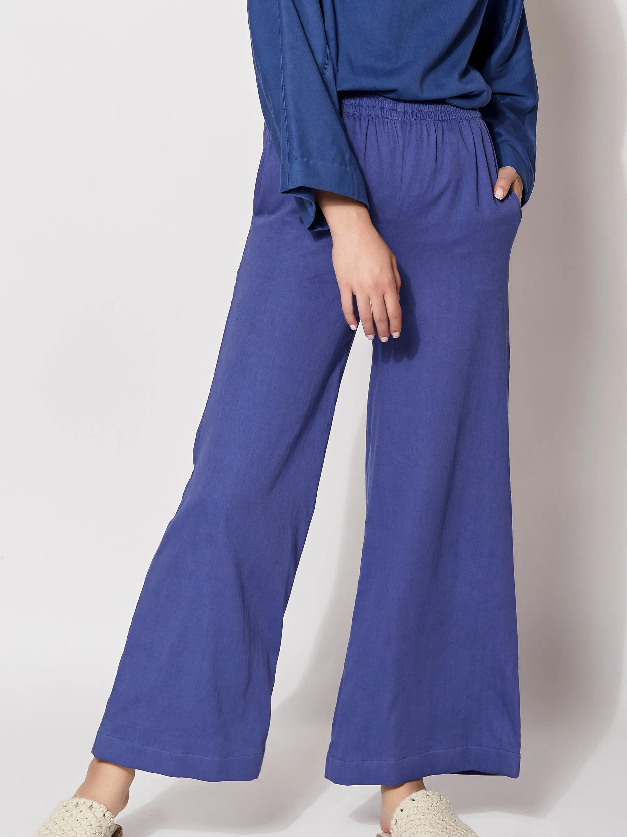 Sustainable Organic Darya Wide-Leg Flared Pants