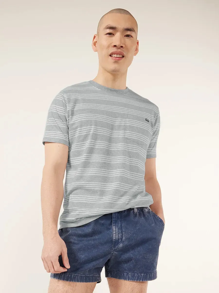 The Striper (Pocket T-Shirt) - Grey