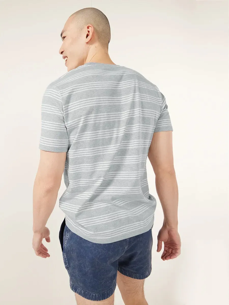 The Striper (Pocket T-Shirt) - Grey