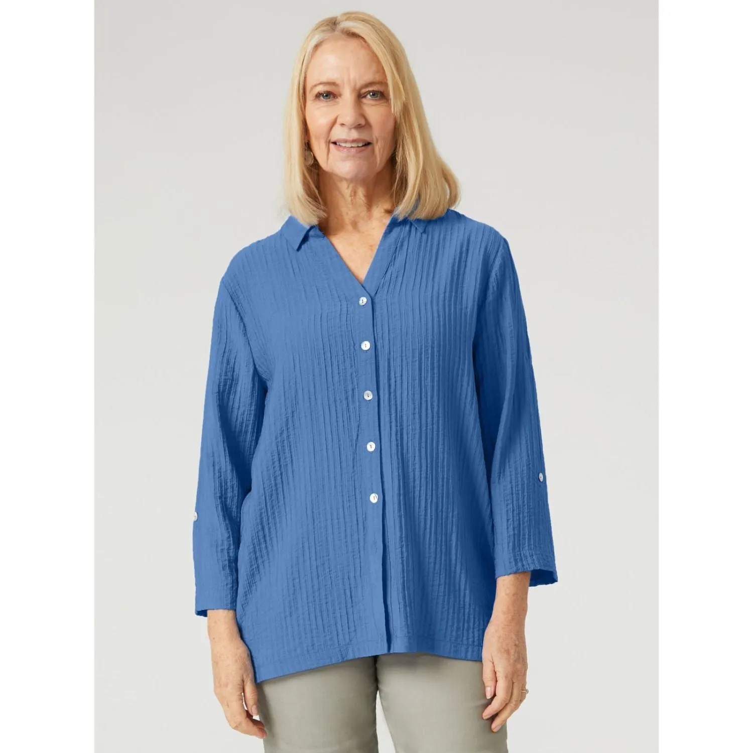 TIGI 14/16 Ultramarine Button Down Shirt